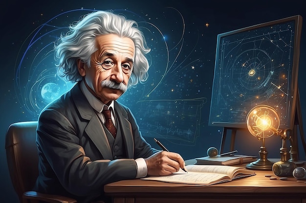 Foto abbildung von albert einstein