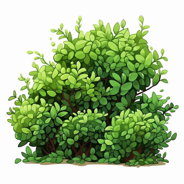 Foto abedul de arbusto de jardín aislado vector de arbusto verde