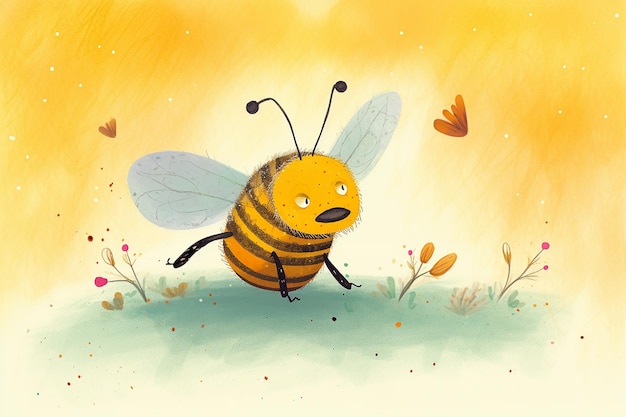 Una abeja con alas que dice 'abeja'