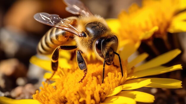 Foto abeja de cerca