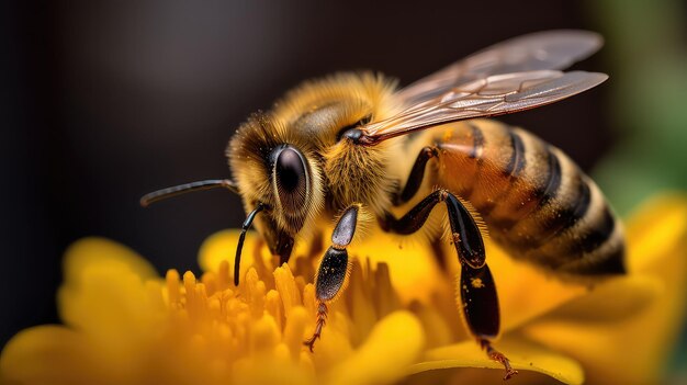 Foto abeja de cerca