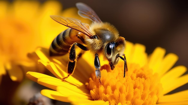 Foto abeja de cerca