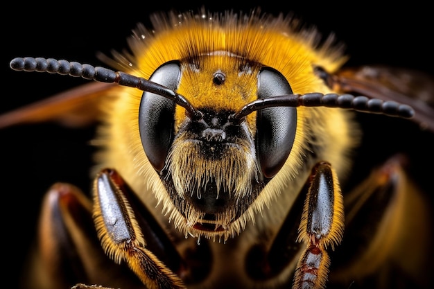 Abeja con diferentes expresiones faciales