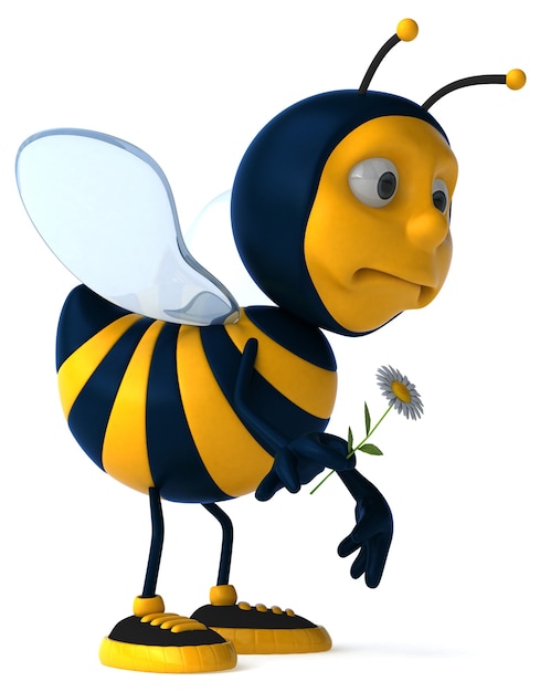 Abeja divertida - Ilustración 3D