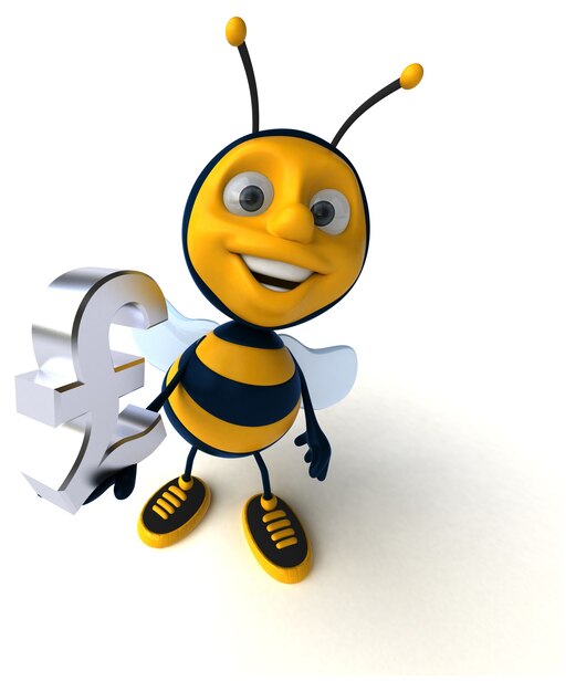 Abeja divertida - Ilustración 3D