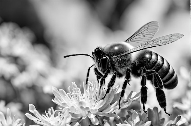 La abeja es linda.