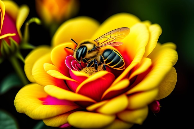 una abeja en una flor