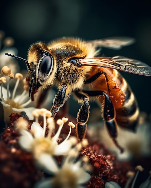 una abeja en una flor