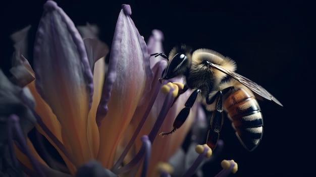 una abeja en una flor