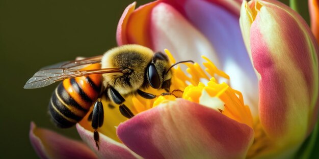 una abeja en una flor