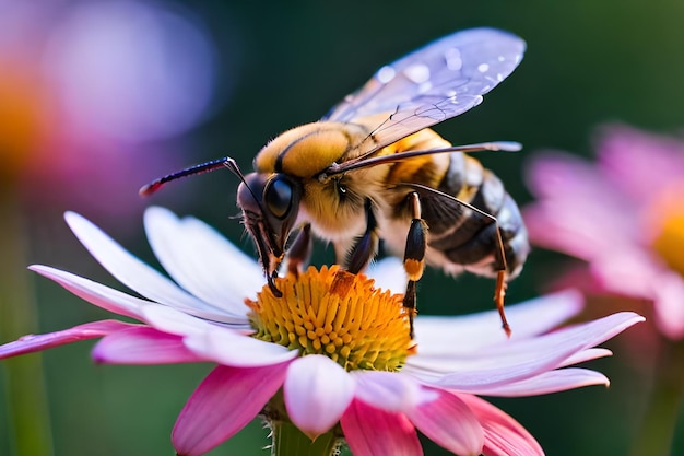 una abeja en una flor