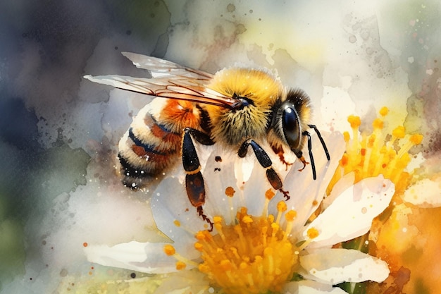 una abeja en una flor