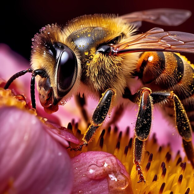 una abeja en una flor