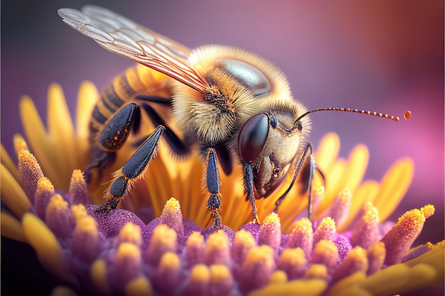 Abeja en flor