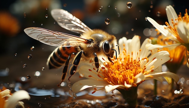 abeja en flor