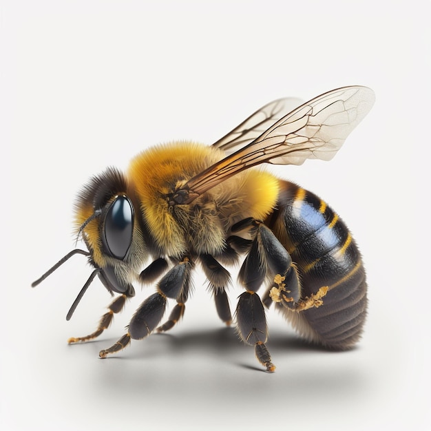 Foto abeja melífera creada con tecnología de ia generativa