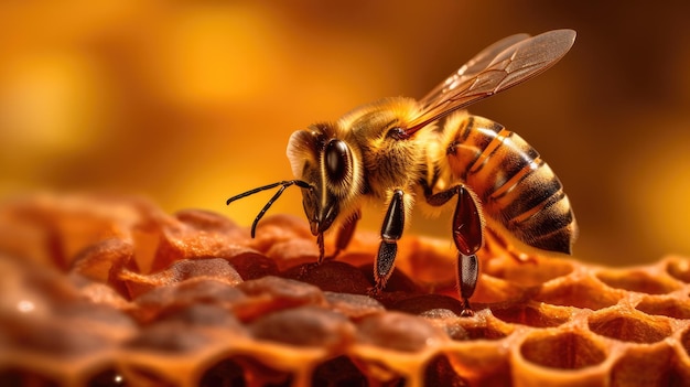 Las abejas y la producción de miel de cerca