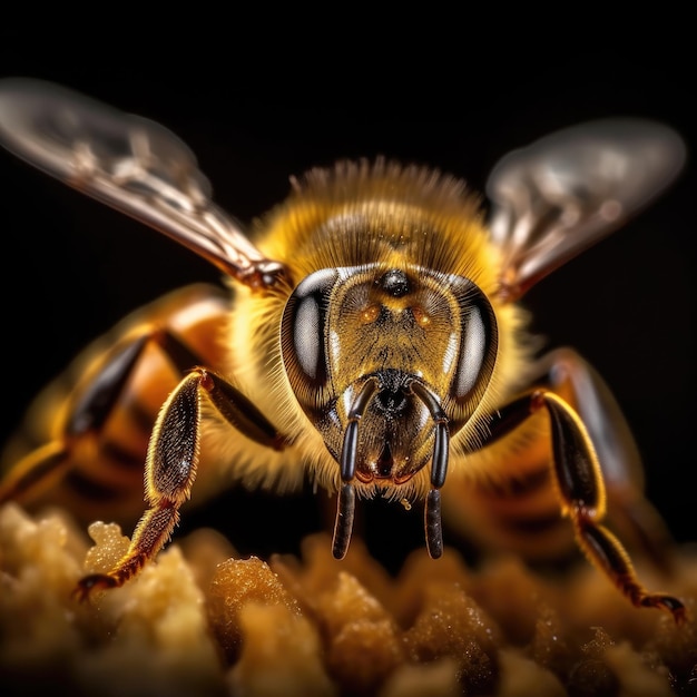 Las abejas y la producción de miel de cerca