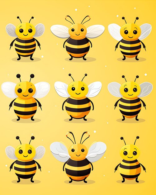 Foto las abejas se pueden imprimir gratis en diez formas diferentes