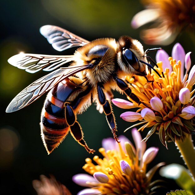 Las abejas son animales silvestres que viven en la naturaleza y forman parte del ecosistema.