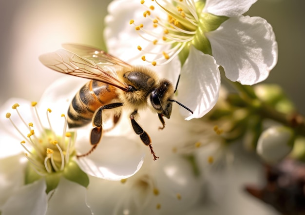 Las abejas son insectos alados estrechamente relacionados con las avispas y las hormigas.