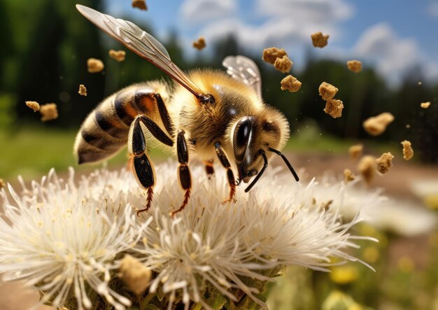 Las abejas son insectos alados estrechamente relacionados con las avispas y las hormigas.
