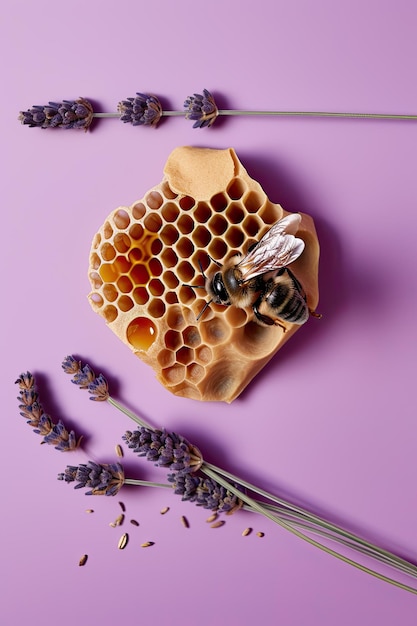 Abelhas com favo de mel