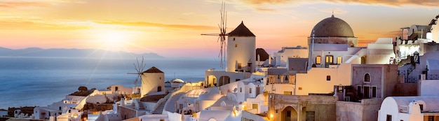 Abend in Oia Santorini Griechenland