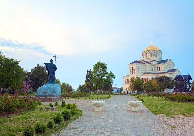 Abend St. Vladimir's Cathedral Church (Chersonesos - antike Stadt, Sewastopol, Krim, Ukraine)