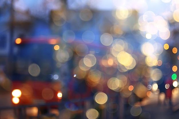 Abendlichter verschwommener Hintergrund Bokeh Herbst, abstrakter Stadthintergrund, Herbst