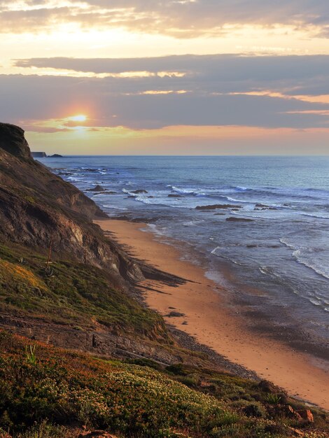 Abendozeanstrand Algarve Portugal