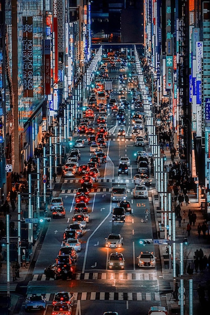 Abendverkehr in Tokio