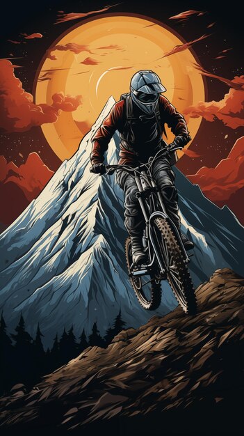 Abenteuer-Motocross-Illustration