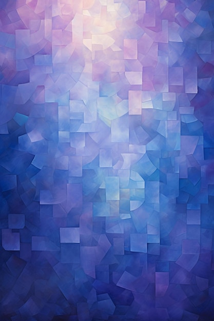 abgebildetes Bild einer blau-violetten abstrakten Gemälde generative ai