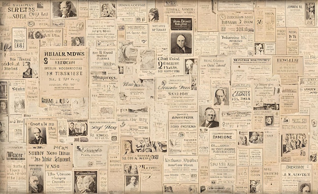 abgenutzte, zerrissene, stumpfe, staubige Zeitungstextur, Papiertextur, Hintergrund