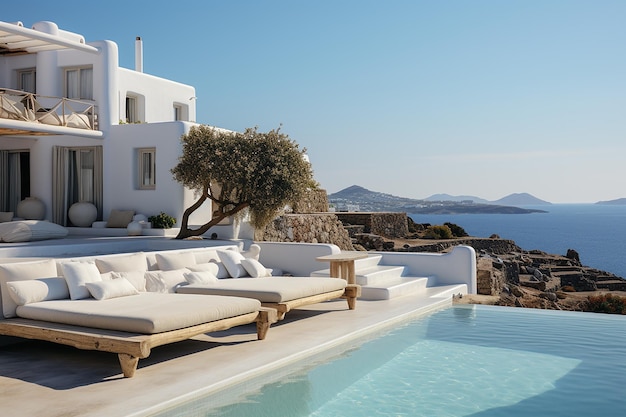 Abgeschiedene Clifftop-Villa in den griechischen Kykladen