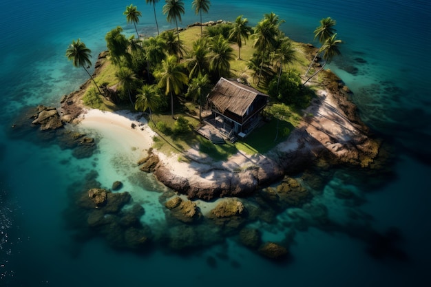 Abgeschiedene Insel Getaway Generative KI