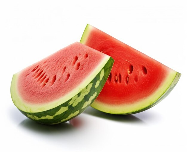 Abgeschnittene Wassermelone isoliert