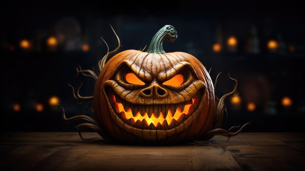 Abóbora assustadora de Halloween