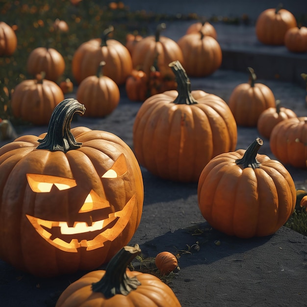 Abóbora assustadora de Halloween