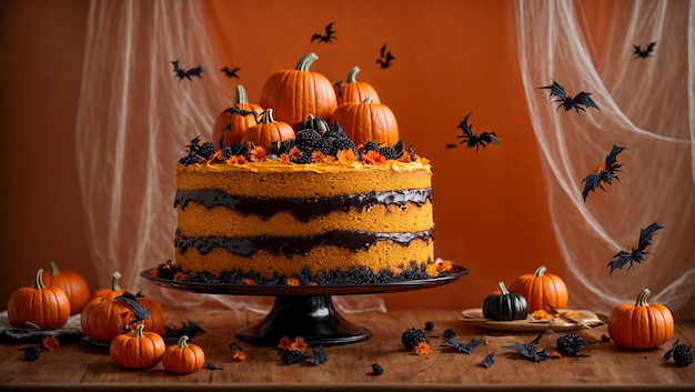 Abóbora de bolo de Halloween