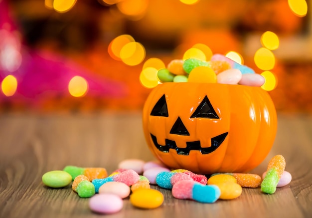 Abóbora de Halloween, doce ou doce