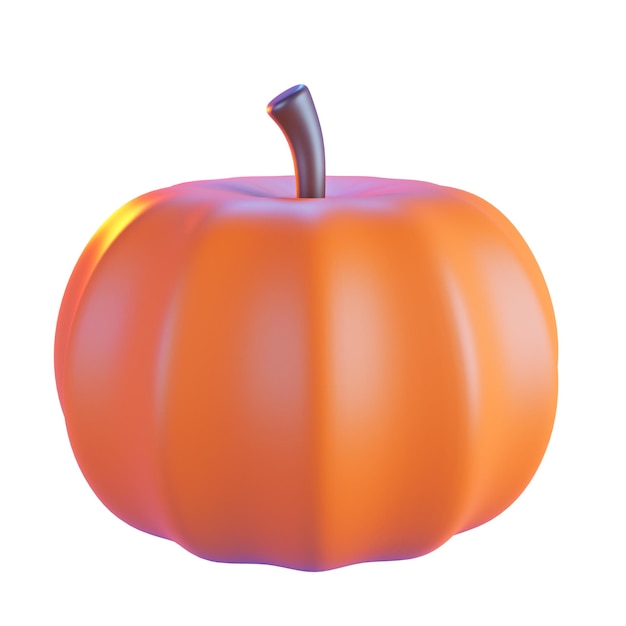 Abóbora fofa halloween cartoon3d modelo e ilustração