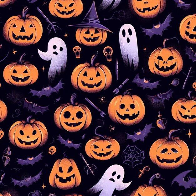 abóbora halloween padrão design papel de parede