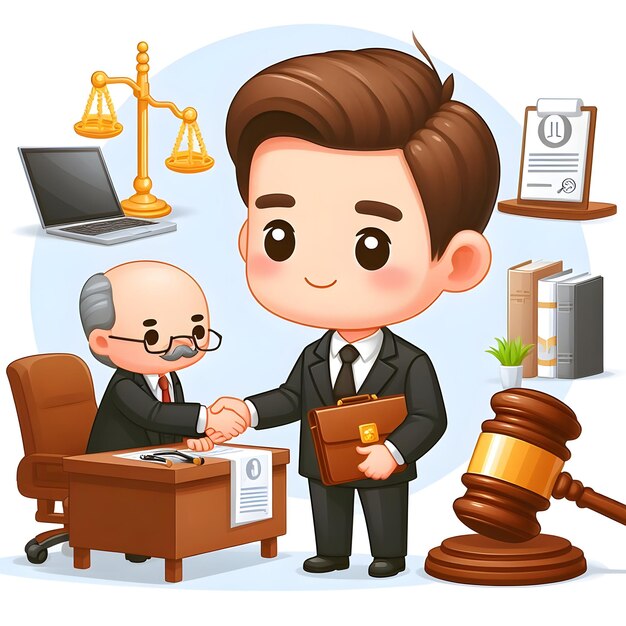 Foto abogado finalizando un acuerdo de adquisición de negocios para el tema de revisión legal