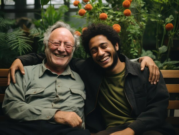 Abraçando a beleza da vida, uma celebração de diversos indivíduos felizes