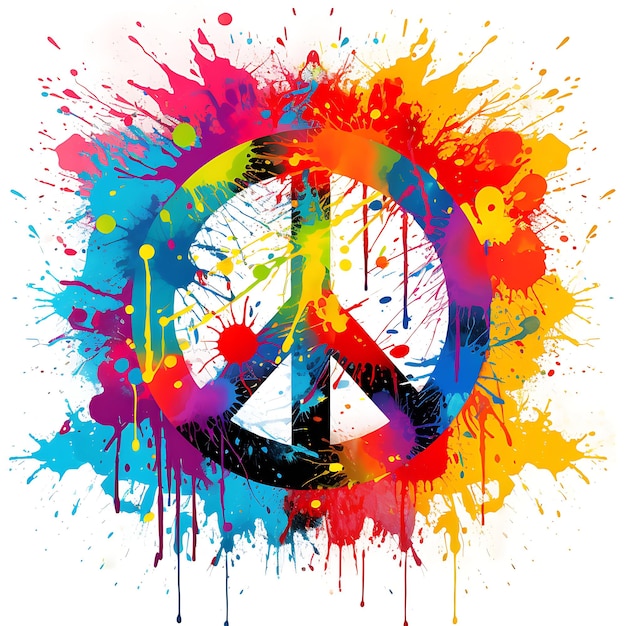 Foto abraçando a paz mundial um poster de liberdade felicidade e harmonia global