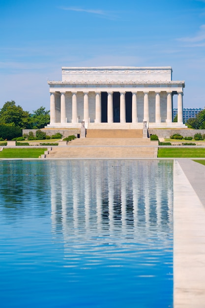 Abraham Lincoln Memorial reflexión piscina Washington