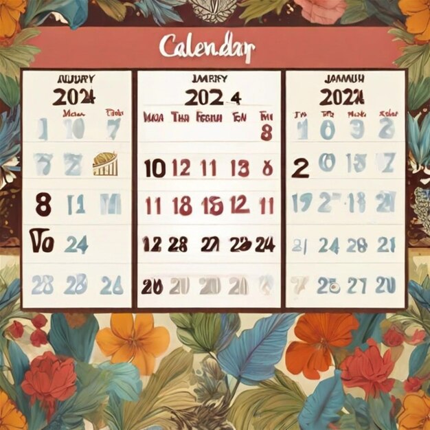 Foto abraza el año por delante calendario 2024 organiza el plan y aprovecha cada día