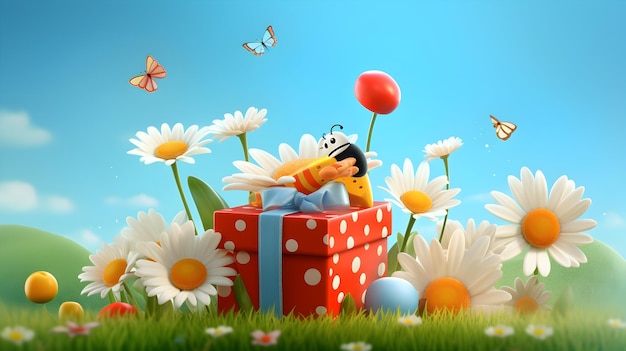 Abraza la belleza de la primavera en una representación en 3D